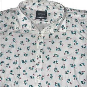 Men’s Short Sleeve Dress Shirt Bonobos Slim Fit XL
